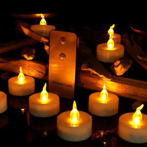 PACK OF REMOTE CONTROL FLAMELESS CANDLES LED LIGHTS