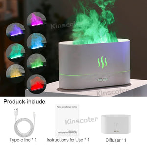 AIR HUMIDIFIER FLAME LAMP