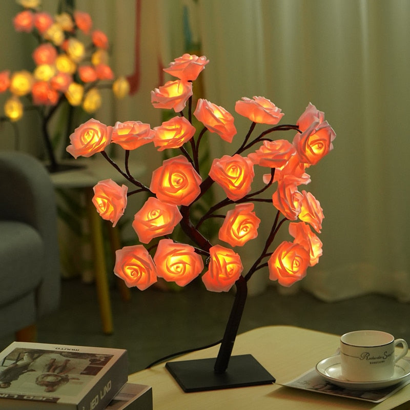 ELEGANT ROSE TREE LAMPS