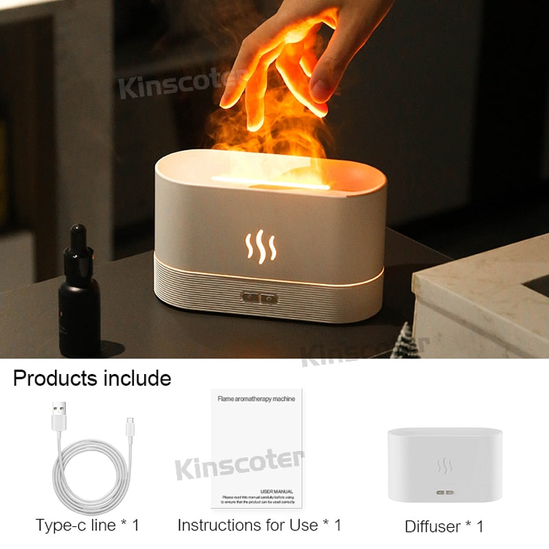 AIR HUMIDIFIER FLAME LAMP