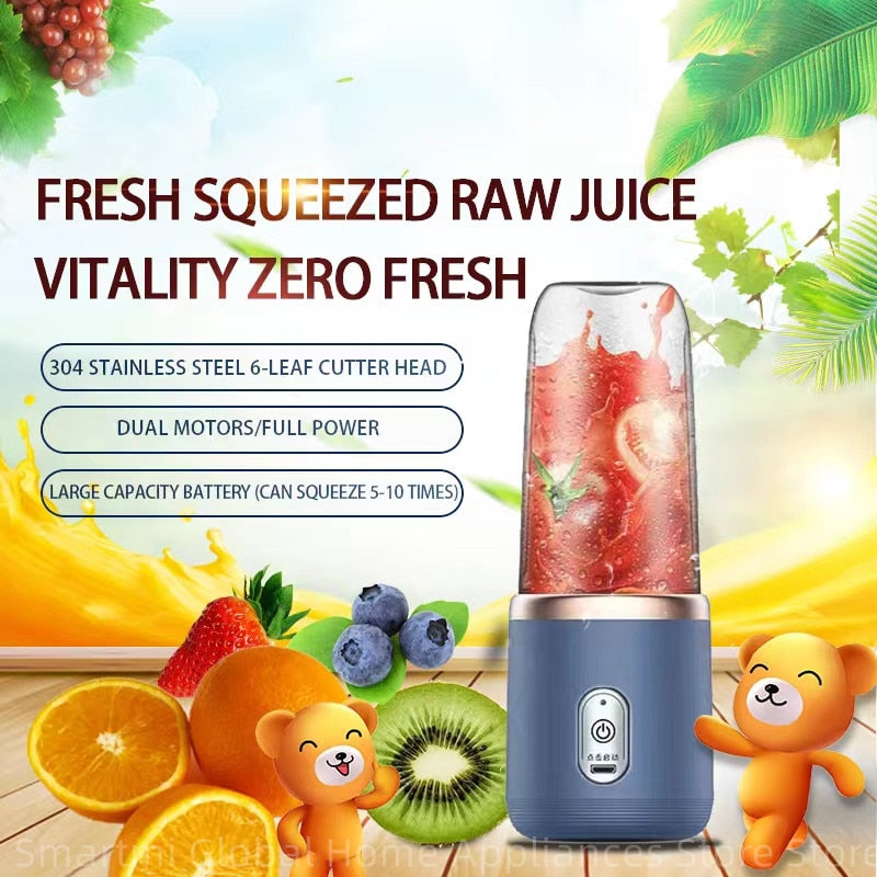 6 BLADES PORTABLE ELECTRIC JUICER